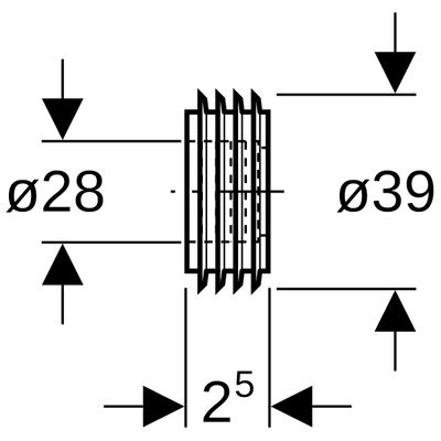 Geberit Manschette, für Spülrohranschluss d28 Bild 2