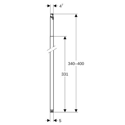 Geberit Duofix Systemstaender raumhoch 340- 400 cm, 3400 x 50 mm Bild 3