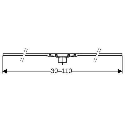 Geberit CleanLine50 Duschrinne, 30-110 cm Edelstahl gebürstet, Baujahr 2025, 10 mm, Farbe Edelstahl-Optik (silber) Bild 4