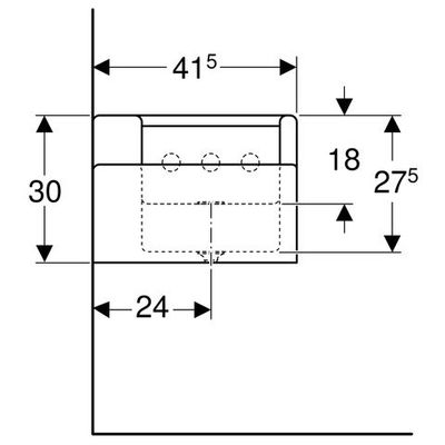 Geberit Bambini Spiel- und Waschlandschaft, für 4 WT-Armatur, tieferes Becken re, Farbe weiß Bild 3