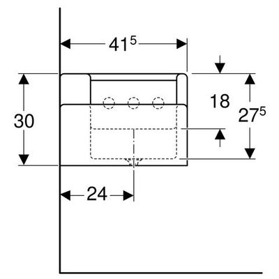 Geberit Bambini Spiel- und Waschlandschaft, für 3 WT-Armatur, tieferes Becken re, Farbe weiß Bild 3