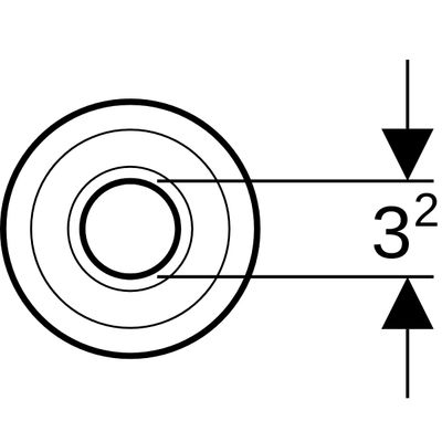 Geberit Wandrosette tief Abgang d32, Farbe weiß Bild 3