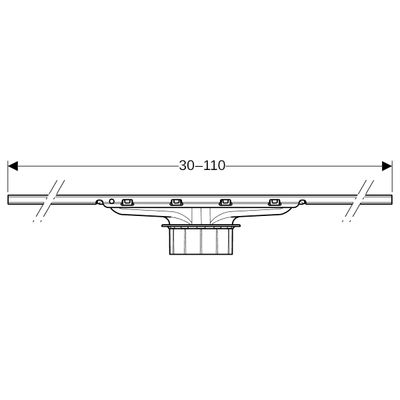 Geberit Duschrinne CleanLine30, 30-110 cm, 8 x 1100 x 430 mm, Farbe silberfarben Bild 5