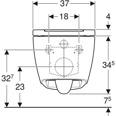 Geberit ONE Set Wand-WC, mit WC-Sitz weiss / glanzverchromt, KeraTect, Farbe weiß Bild 2