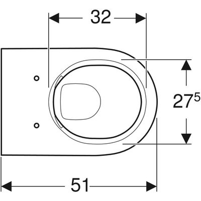 Geberit Acanto Wand-WC Tiefspüler geschlossene Form, Rimfree, Farbe weiß Bild 4