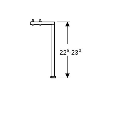 Geberit Set Füsse schmal (2 Stück), H:22,5 cm schwarz / pulverbeschichtet, Farbe schwarz Bild 3