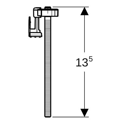 Geberit Duofix Set Fussverlaengerungen (5 St.) bis 25 cm, für Installationsrahmen Bild 2