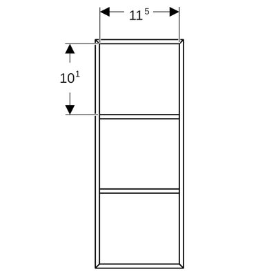 Geberit Oberer Schubladeneinsatz L32,9xB12,7xH7,6 Bild 4