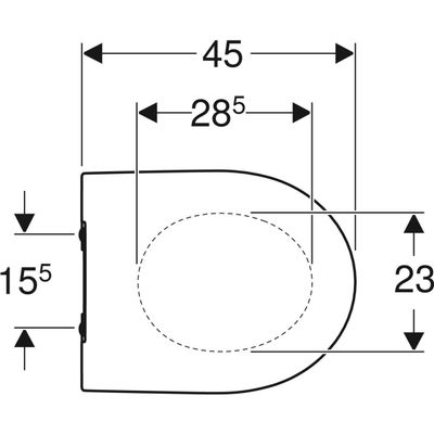 Geberit iCon WC-Sitz, schmales Design, mit Absenkautomatik, antibakteriell, Farbe weiß Bild 4