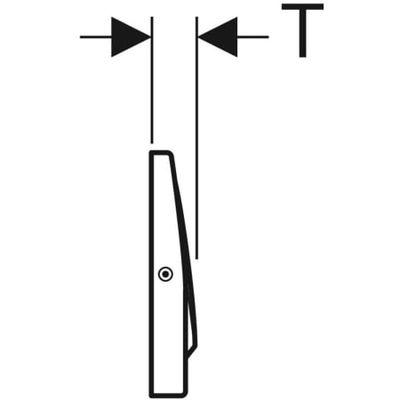 Geberit Betätigungsplatte Delta15, für Spülstop- Spülung, Edelstahl, verschraubbar, 30 x 246 x 164 x 300 mm, Farbe silber Bild 4
