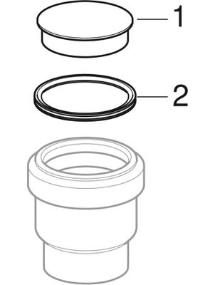 Geberit PE Anschlusssteckmuffe, mit Lippendichtung d32 / di32 L2,5, 48 mm, Farbe schwarz Bild 2