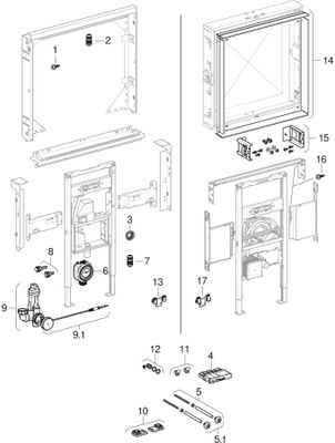 Geberit Duofix Rohbaubox, für Spiegelschrank B90 Bild 2