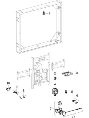 Geberit GIS Rohbaubox, für ONE Spiegelschrank H:100, B:90 Bild 2