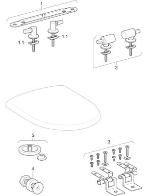 Geberit Cavelle WC-Sitz, weiss Scharniere Edelstahl, Farbe weiß Bild 2