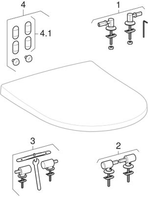 Geberit Wand-Tiefspül-WC, spülrandlos, mit verdeckte Befestigung, KeraTect, 340 x 355 x 510 x 510 mm, Farbe weiß Bild 2