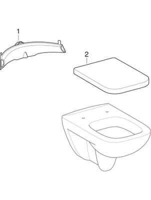 Geberit Wand-Tiefspül-WC, KeraTect, 340 x 360 x 540 x 540 mm, Farbe weiß Bild 2