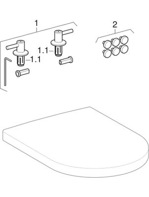 Geberit Lineo by Citterio WC-Sitz, weiss Scharniere verchromt, Farbe weiß Bild 2