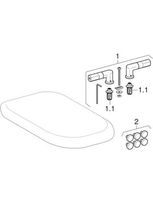 Geberit Era WC-Sitz, weiss Scharniere verchromt, mit Absenkautomatik, Farbe weiß Bild 2
