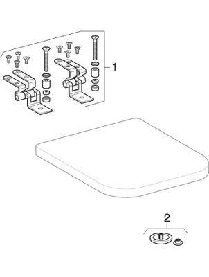 Geberit Artis WC-Sitz, weiss Scharniere verchromt, Farbe weiß Bild 2