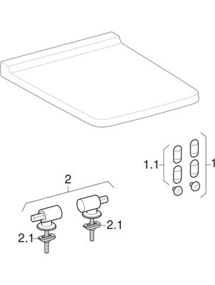 Geberit Xeno2 Wand-Tiefspül-WC, spülrandlos, mit verdeckte Befestigung, KeraTect, 375 x 350 x 540 x 540 mm, Farbe weiß Bild 2