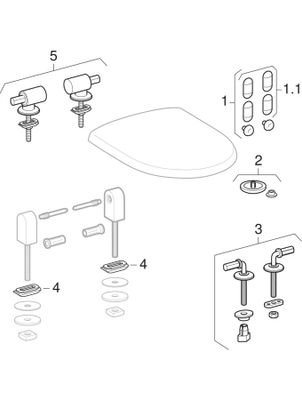 Geberit Felino WC-Sitz, weiss Scharniere verchromt, mit Absenkautomatik, Farbe weiß Bild 2