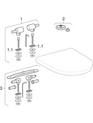 Geberit Virto WC-Sitz, manhattan Scharniere verchromt, mit Absenkautomatik, Farbe grau Bild 2