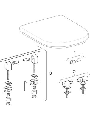 Geberit Square Wand-Tiefspül-WC, spülrandlos, barrierefrei, Ausladung 700 mm, 360 x 390 x 700 mm, Farbe weiß Bild 2