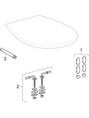 Geberit Nr.1 WC-Sitz, WrapOver, rund, Edelstahl-Scharnier, Befestigung von unten, 20 x 460 x 355 mm, Farbe weiß Bild 2