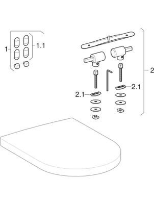 Geberit Silk WC-Sitz, mit Deckel, weiss Scharniere verchromt, mit Absenkautomatik, Farbe weiß Bild 2