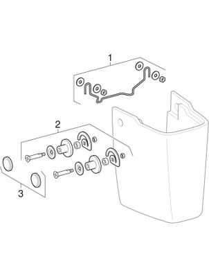 Geberit Renova Plan Halbsaeule, für HWB, weiss KeraTect, 310 x 220 x 240 mm, Farbe weiß Bild 2