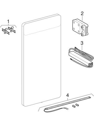 Geberit Option Lichtspiegel Beleuchtung oben, 90 x 65 x 3,5 cm, 650 x 900 mm Bild 2