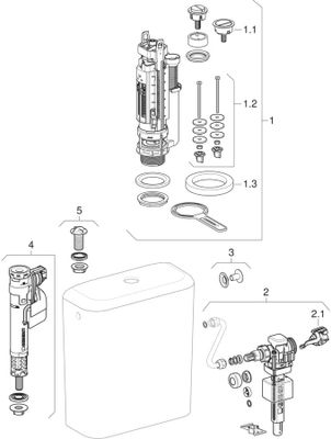 Geberit iCon AP-SPK aufges, 2-Mengen-Spülung Wasseranschluss seitl, Keraweiss Tect, 425 x 375 x 145 mm, Farbe weiß Bild 2