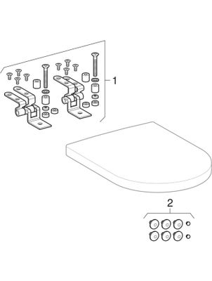 Geberit Courreges WC-Sitz, jasmin Scharniere, Farbe silberfarben Bild 2