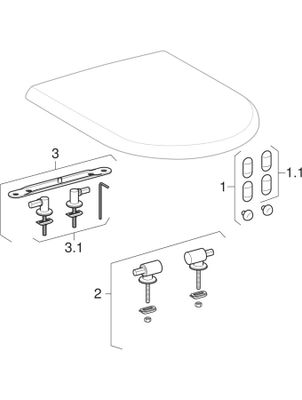 Geberit 4U / iCon Wand-Tiefspül-WC, mit verdeckte Befestigung, 330 x 355 x 530 x 530 mm, Farbe weiß Bild 3