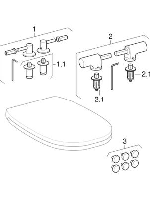 Geberit 500 by Citterio WC-Sitz, weiss Scharniere verchromt, Farbe weiß Bild 2