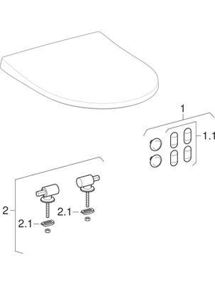 Geberit 4U / iCon Wand-Tiefspül-WC, mit verdeckte Befestigung, 330 x 355 x 530 x 530 mm, Farbe weiß Bild 4
