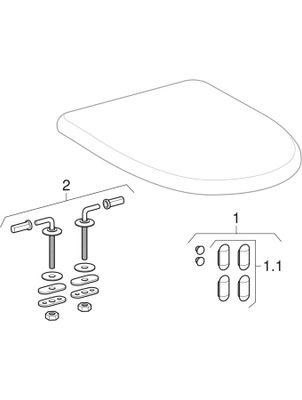 Geberit Plus4 (Renova Comfort) Wand-Tiefspül-WC, +40 mm erhöht, KeraTect, 420 x 350 x 535 x 535 mm, Farbe weiß Bild 3