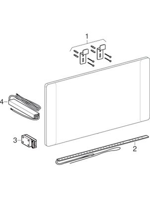Geberit Option Lichtspiegel Beleuchtung beidseitig, 120 x 65 x 3,5 cm, 650 x 1200 mm Bild 2