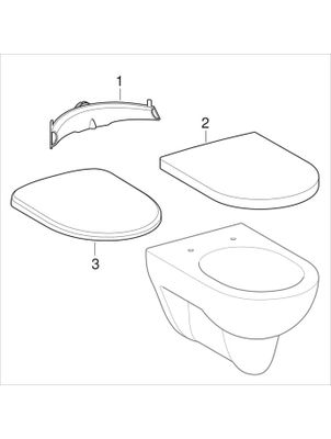 Geberit Wand-Tiefspül-WC, Ausladung 480 mm, 340 x 355 x 480 x 480 mm, Farbe weiß Bild 4