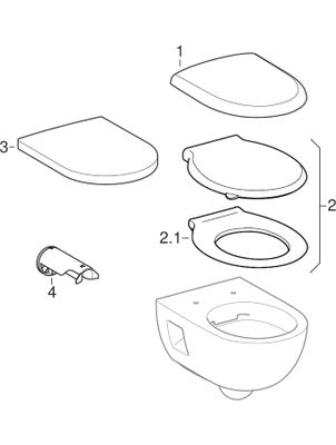 Geberit Renova Wand-WC Tiefspüler teilgeschlossene Form Rimfree, weiss Tect, 330 x 360 mm, Farbe weiß Bild 6