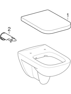 Geberit Wand-Tiefspül-WC, spülrandlos, KeraTect, 345 x 355 x 540 x 540 mm, Farbe weiß Bild 3