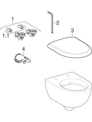 Geberit Renova Compact WWC Tiefspüler Ausld. 49 cm, Rimfree, KeraTect, 330 x 355 mm, Farbe weiß Bild 3