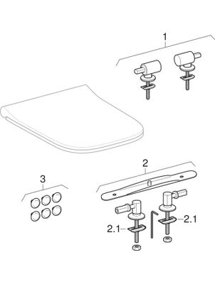 Geberit Smyle WC-Sitz, eckig, schmales Design Sandwichform, Farbe weiß Bild 2