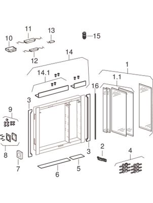 Geberit ONE Spiegelschrank, mit Beleuchtung drei Türen, 120 x 100 x 16 cm Bild 2
