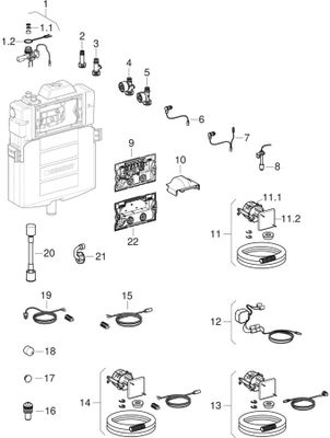 Geberit GIS Element, für WWC, 125 cm, mit Sigma Unterputz-Spülkasten 12 cm, für Hygienesp./1 WA ohne S-St. Bild 2