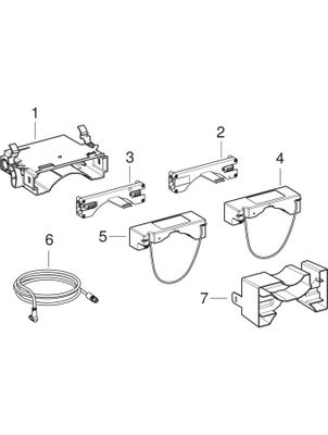 Geberit Duofix Element, für Ausgussbecken, mit SPK-Anschluss 175 cm Wandarmatur AP, 175 mm Bild 2