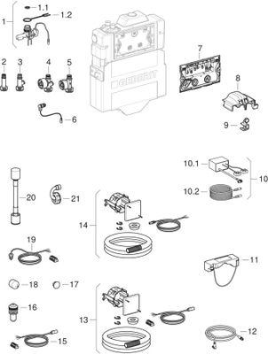Geberit GIS Element, für WWC, 125 cm, mit Sigma Unterputz-Spülkasten 12 cm, mit HS30 Hygienesp./2 WA Bild 2