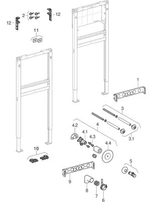 Geberit Traverse, für Standarmatur, Waschtisch Bild 2