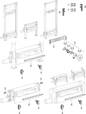 Geberit Duschelement 130 cm, mit Wandablauf, für Wandarmatur, FB-Aufbauhöhe, ab Baujahr 9 cm, 1300 mm Bild 2