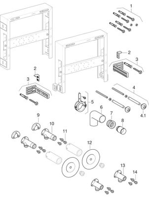 Geberit Waschtisch-Element, für Standarmatur, 350 x 340 mm Bild 2
